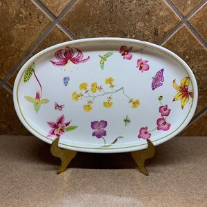 Lynn Chase Fantasia Orchids Platter 6.5 X 10" Vanity Bathroom Tray Trinket Dish